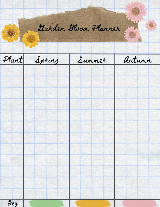 Garden Bloom Planning Page